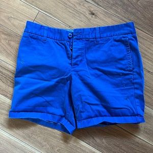 J. Crew broken-in “boyfriend” cerulean blue chino shorts